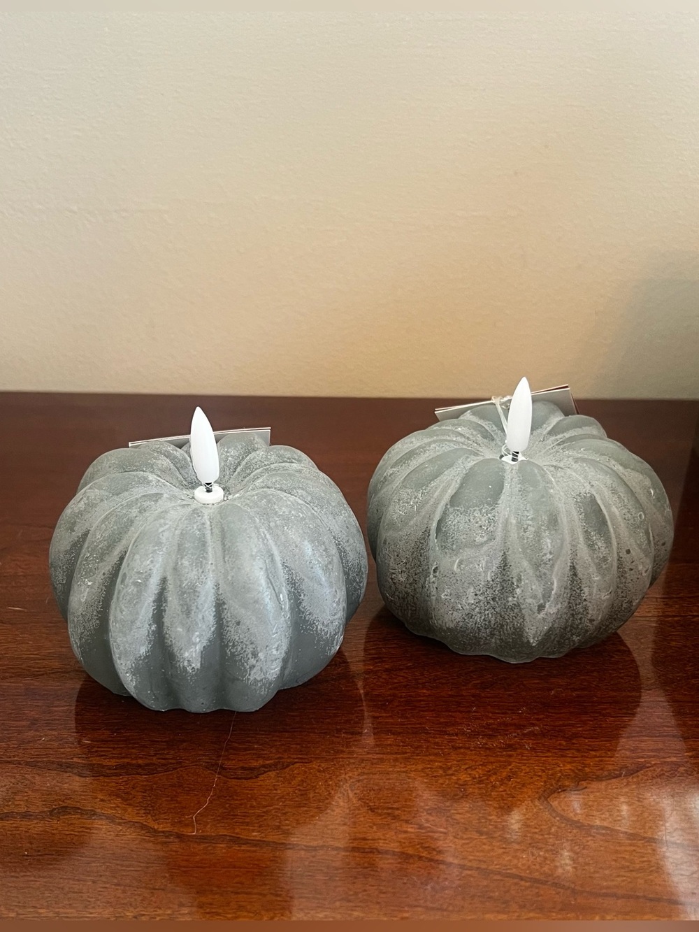 2026 Hobby Lobby Viral  LED Pumpkin Candles Set of 2 Fall Home Accent